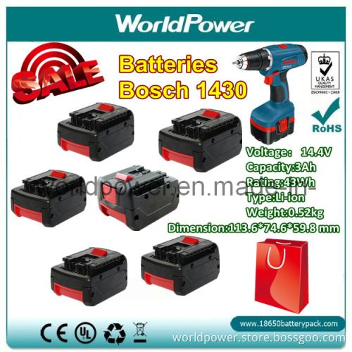 14.4V 3ah Cordless/ Akuu Batteries for Bosch Power Tools (WP-BOS-BL1430)